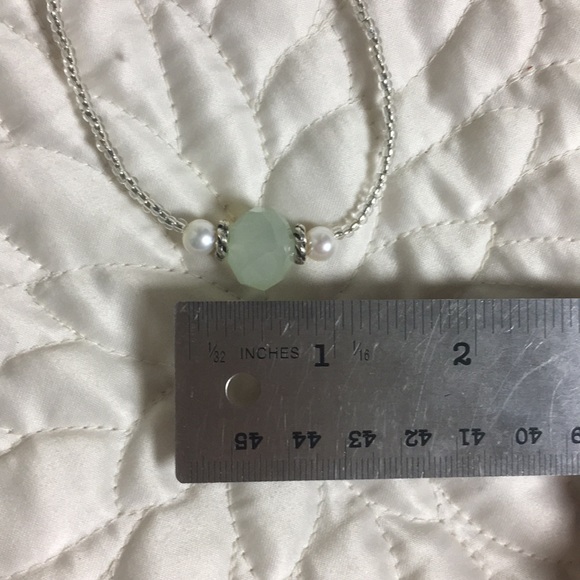 Chalcedony Sterling Silver choker pearl necklace - Picture 5 of 16